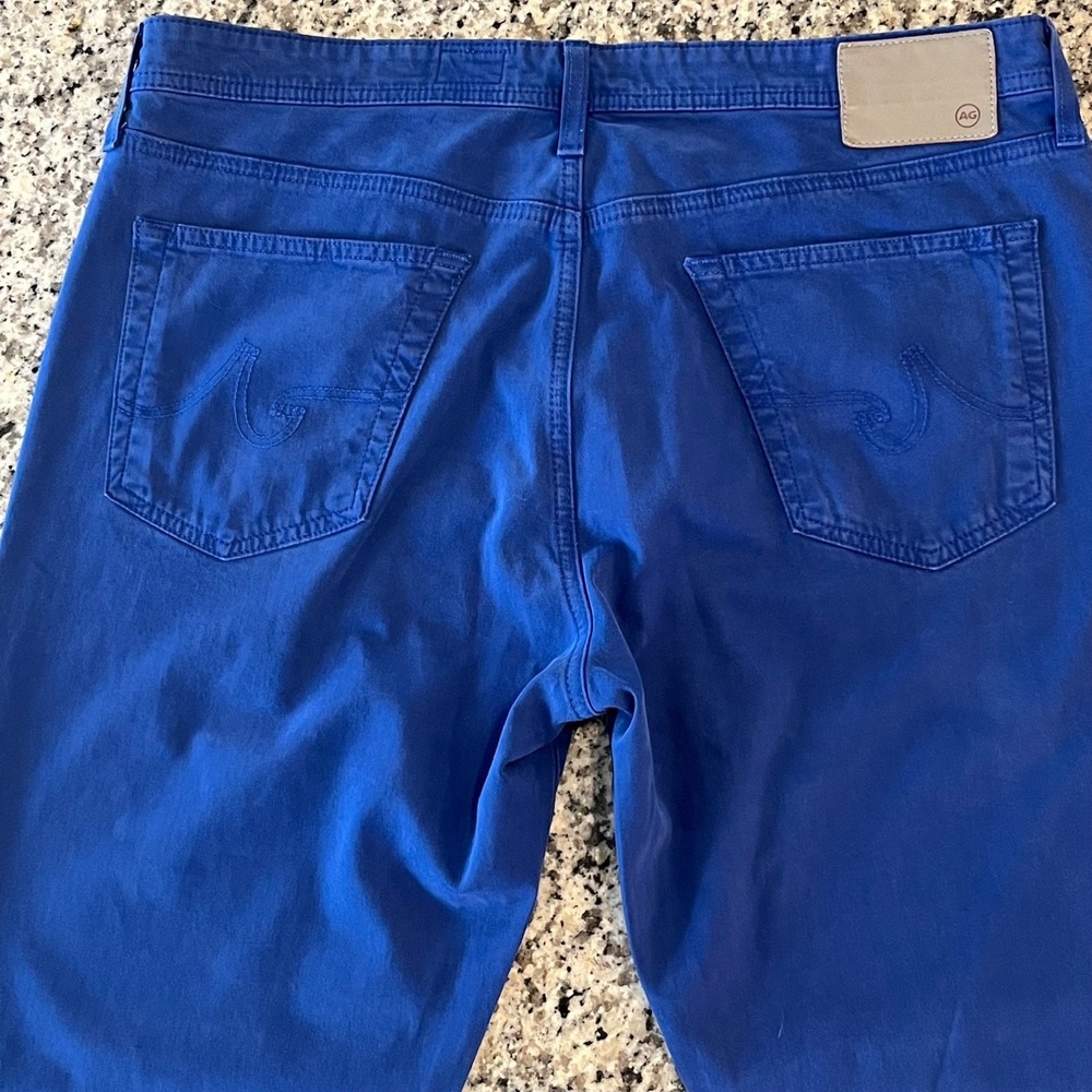 AG Adriano Goldschmied The Graduate Pants Mens 36x34 Blue Tailored Leg - Picture 4 of 14